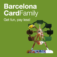 Barcelona Card image with yellow and green mosaics